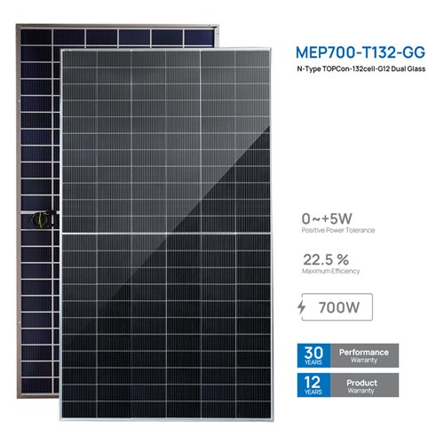 N-Type TOPCon 132cell-G12 Dual Glass 700W Solar Panel